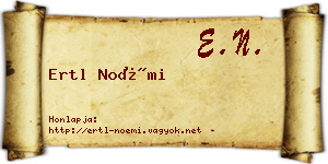 Ertl Noémi névjegykártya